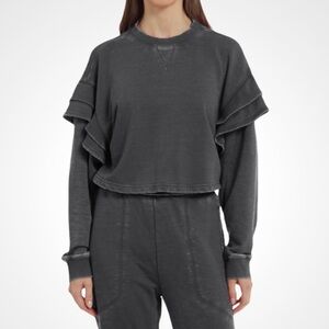 🌸New🌸 7 for All Mankind Crop Sweatshirt Top Sz L